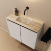 MONDIAZ TURE-DLUX 60cm toiletmeubel Linen. EDEN wastafel Frappe positie midden. Zonder kraangat. SW1102842