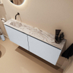 MONDIAZ TURE-DLUX 120cm toiletmeubel Clay. EDEN wastafel Glace positie links. Zonder kraangat. SW1103227