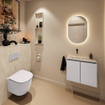 MONDIAZ TURE-DLUX 60cm toiletmeubel Cale. EDEN wastafel Ostra positie links. Zonder kraangat. SW1104717