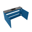 MONDIAZ TURE-DLUX 100cm toiletmeubel Jeans. EDEN wastafel Lava positie midden. Met 1 kraangat. SW1103843