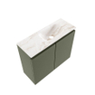 MONDIAZ TURE-DLUX 60cm toiletmeubel Army. EDEN wastafel Frappe positie rechts. Zonder kraangat. SW1102663