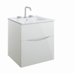 Crosswater Glide II Wastafelonderkast - 50x45x52cm - 2 lades - greeploos - glans wit SW487225