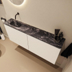 MONDIAZ TURE-DLUX 120cm toiletmeubel Talc. EDEN wastafel Lava positie links. Zonder kraangat. SW1103628