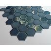 The Mosaic Factory Valencia mozaïektegel - 27.6x32.9cm - wandtegel - Zeshoek/Hexagon - Gerecycled glas Blue mat/glans SW374596