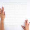 The Mosaic Factory Amsterdam mozaïektegel - 32.2x32.2cm - wand en vloertegel - Vierkant - Glas White mix Mat SW62121
