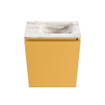MONDIAZ TURE-DLUX 40cm toiletmeubel Ocher. EDEN wastafel Frappe positie rechts. Zonder kraangat. SW1102845