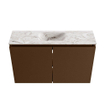 MONDIAZ TURE-DLUX 80cm toiletmeubel Rust. EDEN wastafel Glace positie midden. Zonder kraangat. SW1103491