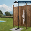 FugaFlow Buitendouche - vrijstaand - RVS 316 - regendouche - handdouche - mat zwart SW890159