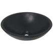 Wiesbaden Valerie waskom rond 43x13 cm solid surface mat zwart SW296050