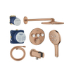 Grohe Grohtherm regendoucheset inbouw - hoofddouche rond - handdouche rond - warm sunset geborsteld SW1235148