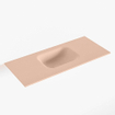 Mondiaz LEX Fontein - 70x30x0.9cm - wasbak midden - zonder kraangaten - voor toiletmeubel - Solid surface - Rosee SW1025993