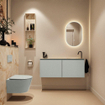 MONDIAZ TURE-DLUX 120cm toiletmeubel Greey. EDEN wastafel Frappe positie rechts. Met 1 kraangat. SW1102841