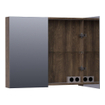 BRAUER Impress spiegelkast - 80x70x15cm - zonder verlichting - 2 dubbelzijdige spiegeldeuren - Grove SW393055