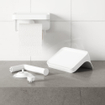 Umbra Flex toiletrolhouder - 16x11x8cm - met legplank - zelfklevend - ABS Wit SW928302