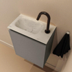 MONDIAZ TURE-DLUX 40cm toiletmeubel Smoke. EDEN wastafel Opalo positie links. Met 1 kraangat. SW1104574