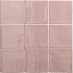 By Goof wandtegel - 13x13cm - 10mm - Vierkant - Roze Glans SW542672