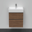 Duravit D-Neo wastafelonderkast 58.4x62.5x44.2cm 2 lades Noten (donker) Mat SW641006