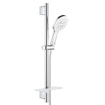 GROHE Rainshower SmartActive 130 Glijstangset - 60cm - ronde handdouche - 3 straalsoorten - gladde doucheslang - met zeepschaal - chroom/moon white SW472266