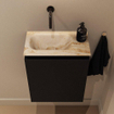 MONDIAZ TURE-DLUX 40cm toiletmeubel Urban. EDEN wastafel Frappe positie links. Zonder kraangat. SW1102615