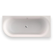 Plieger Kansas Hoekbad - 180x80x60cm - hoek rechts - met waterinlaat - met af- en overloopgarnituur - met poten - acryl - mat wit SW1027482