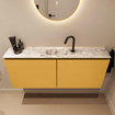 MONDIAZ TURE-DLUX 120cm toiletmeubel Ocher. EDEN wastafel Glace positie midden. Met 1 kraangat. SW1103372
