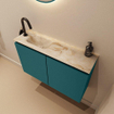 MONDIAZ TURE-DLUX 80cm toiletmeubel Smag. EDEN wastafel Frappe positie links. Met 1 kraangat. SW1103030