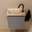 MONDIAZ TURE-DLUX 40cm toiletmeubel Smoke. EDEN wastafel Frappe positie links. Met 1 kraangat. SW1103019