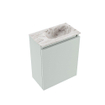 MONDIAZ TURE-DLUX 40cm toiletmeubel Greey. EDEN wastafel Glace positie rechts. Zonder kraangat. SW1103333