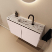MONDIAZ TURE-DLUX 80cm toiletmeubel Rosee. EDEN wastafel Glace positie midden. Met 1 kraangat. SW1103458