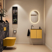 MONDIAZ TURE-DLUX 60cm toiletmeubel Ocher. EDEN wastafel Lava positie links. Met 1 kraangat. SW1103913