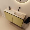 MONDIAZ TURE-DLUX 80cm toiletmeubel Oro. EDEN wastafel Frappe positie rechts. Zonder kraangat. SW1102930