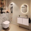 MONDIAZ TURE-DLUX 80cm toiletmeubel Rosee. EDEN wastafel Glace positie rechts. Met 1 kraangat. SW1103477