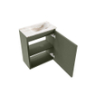 MONDIAZ TURE-DLUX 40cm toiletmeubel Army. EDEN wastafel Frappe positie rechts. Zonder kraangat. SW1102631