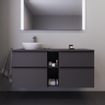 Duravit D-Neo wastafelonderkast 140x66.4x55cm 4 lades Grafiet Mat SW641275