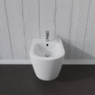 Duravit ME by Starck wandbidet 37x57cm met kraangat met overloop en wondergliss wit 0300941