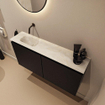 MONDIAZ TURE-DLUX 100cm toiletmeubel Urban. EDEN wastafel Ostra positie links. Zonder kraangat. SW1104678