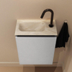 MONDIAZ TURE-DLUX 40cm toiletmeubel Plata. EDEN wastafel Ostra positie links. Met 1 kraangat. SW1104999