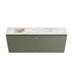 MONDIAZ TURE-DLUX 120cm toiletmeubel Army. EDEN wastafel Frappe positie links. Zonder kraangat. SW1102661