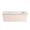MONDIAZ TURE-DLUX 120cm toiletmeubel Rosee. EDEN wastafel Frappe positie rechts. Met 1 kraangat. SW1102987