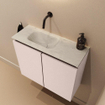 MONDIAZ TURE-DLUX 60cm toiletmeubel Rosee. EDEN wastafel Opalo positie links. Zonder kraangat. SW1104493