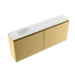 MONDIAZ TURE-DLUX 120cm toiletmeubel Oro. EDEN wastafel Opalo positie links. Met 1 kraangat. SW1104455