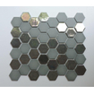 The Mosaic Factory Valencia mozaïektegel - 27.6x32.9cm - wandtegel - Zeshoek/Hexagon - Gerecycled glas Khaki mat/glans SW374591