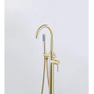 Fortifura Calvi vrijstaande badkraan 113cm met handdoucheset Geborsteld Messing PVD (Goud) SW720550