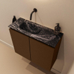 MONDIAZ TURE-DLUX 60cm toiletmeubel Rust. EDEN wastafel Lava positie links. Zonder kraangat. SW1103983