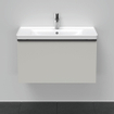 Duravit D-Neo wastafelonderkast 78.4x44x45.2cm 1 lade met softclose Betongrijs Mat SW640746