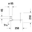 Duravit kniehevelventiel verticaal chroom 0290468