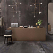 SAMPLE Abk Imoker Interno 9 Vloer- en wandtegel 80x80cm 9mm gerectificeerd R10 porcellanato Dark SW911834