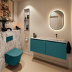 MONDIAZ TURE-DLUX 120cm toiletmeubel Smag. EDEN wastafel Glace positie rechts. Zonder kraangat. SW1103543