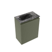 MONDIAZ TURE-DLUX 40cm toiletmeubel Army. EDEN wastafel Lava positie links. Zonder kraangat. SW1103668