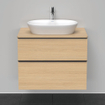 Duravit D-Neo wastafelonderkast 80x66.4x55cm 2 lades Natuur eiken Mat SW641470